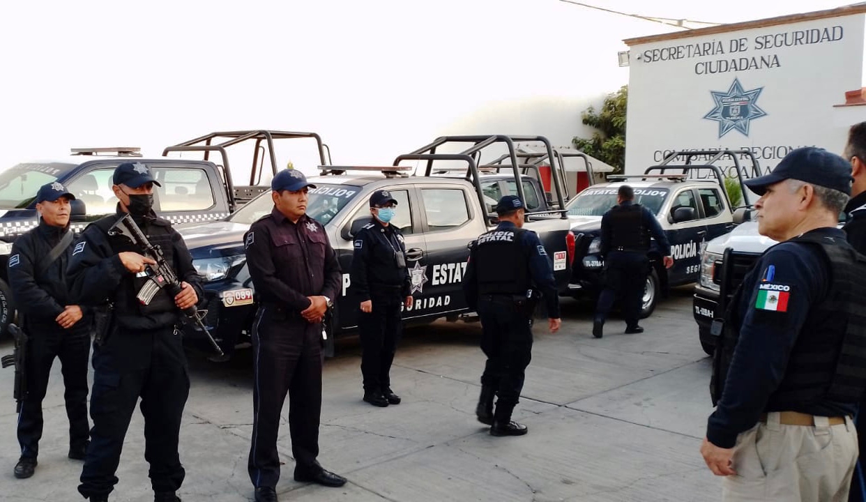Realizan operativos interinstitucionales en Tlaxcala Capital para mantener la seguridad